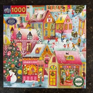 Eeboo Piece & Love Holiday Village 1000 pc Puzzle